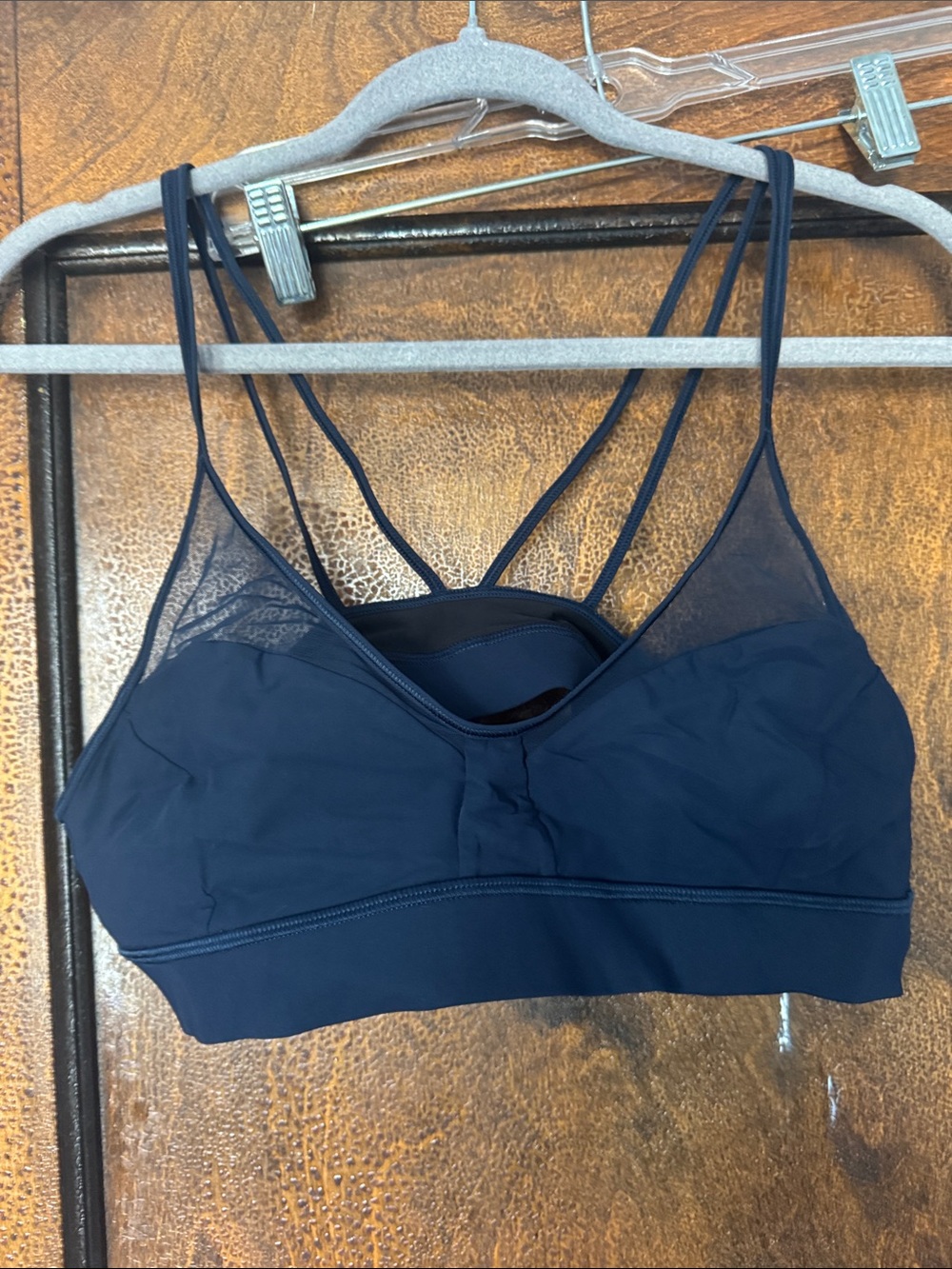 lululemon athletica Navy Strappy Mesh Light Support Sports Bra